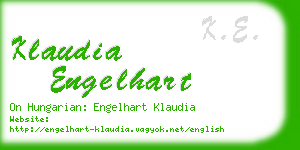 klaudia engelhart business card